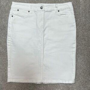 Talbots white denim mini skirt - size 6